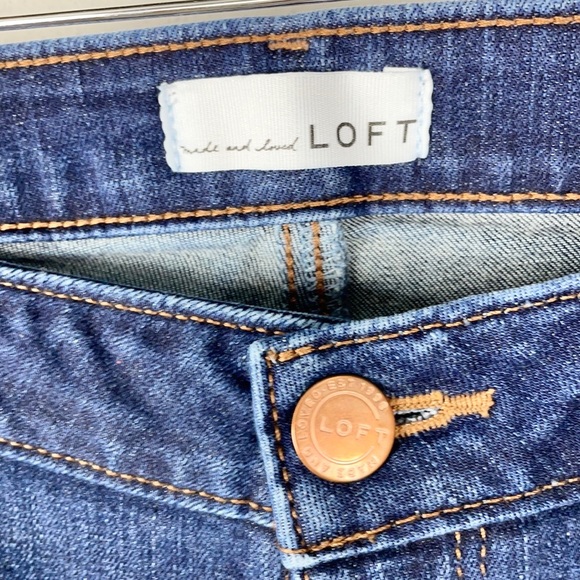 LOFT | Curvy Skinny Style Faded Dark Blue Denim Jeans 👖 - Picture 5 of 6